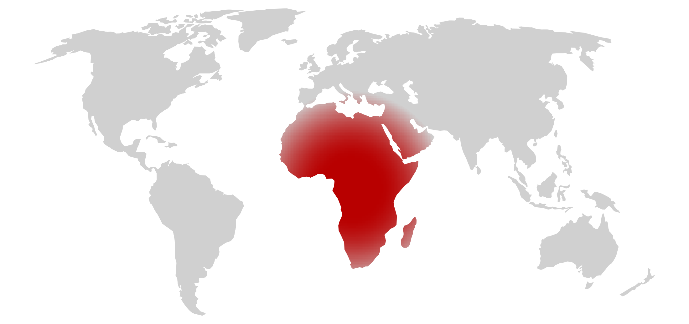 Map showing the area of Africa
