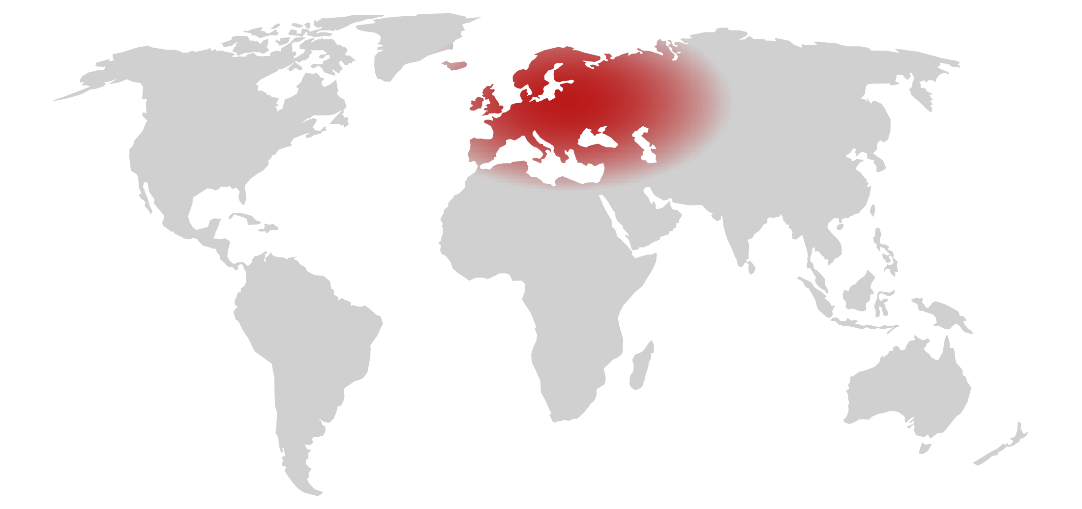 Map showing the area of Europe