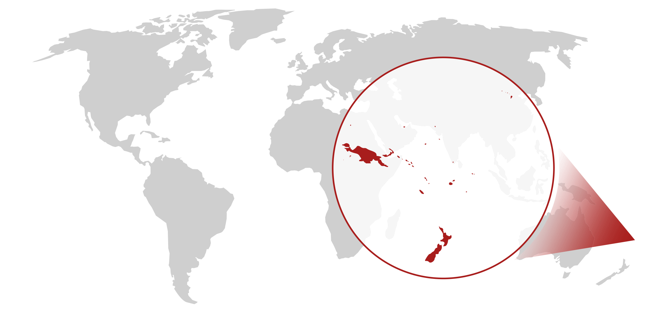 Map showing the area of Pacific Islands